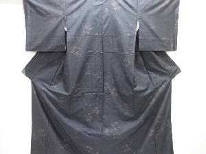 未使用品　花唐草模様織り出し本場泥大島紬着物(7マルキ)